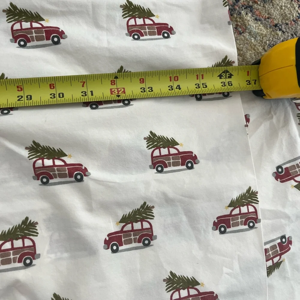 Pottery Barn Woody Car Cotton Pillowcases Christmas Holiday